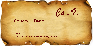 Csucsi Imre névjegykártya