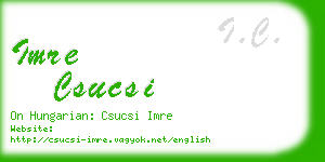 imre csucsi business card